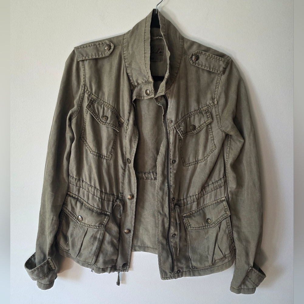 Talula Olive Green Utility Jacket Aritzia Cargo Military - Picture 7 of 7